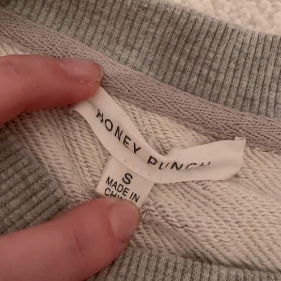 Grey Lace Up Crew Neck - Picture 4 of 4